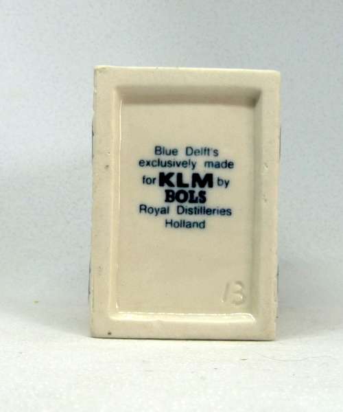 Vintage KLM Blue Delft Dutch Houses. BOLS Amsterdam Miniature Porcelain House #13