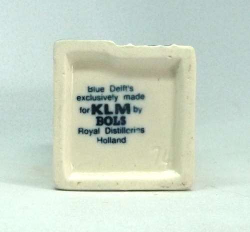 Vintage KLM Blue Delft Dutch Houses. BOLS Amsterdam Miniature Porcelain House #74