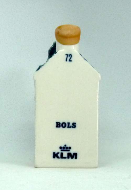 Vintage KLM Blue Delft Dutch Houses. BOLS Amsterdam Miniature Porcelain House #72