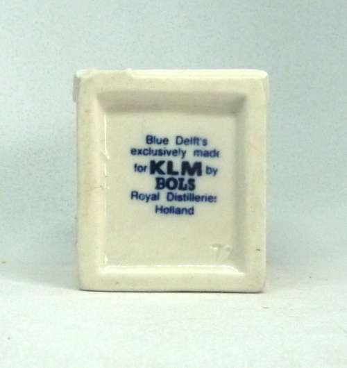 Vintage KLM Blue Delft Dutch Houses. BOLS Amsterdam Miniature Porcelain House #72