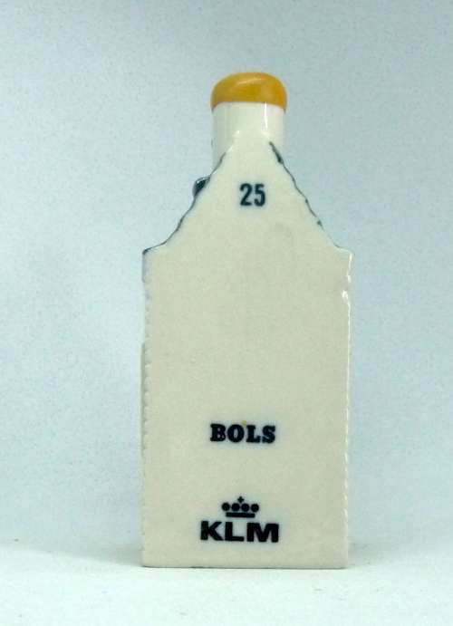 Vintage KLM Blue Delft Dutch Houses. BOLS Amsterdam Miniature Porcelain House #25