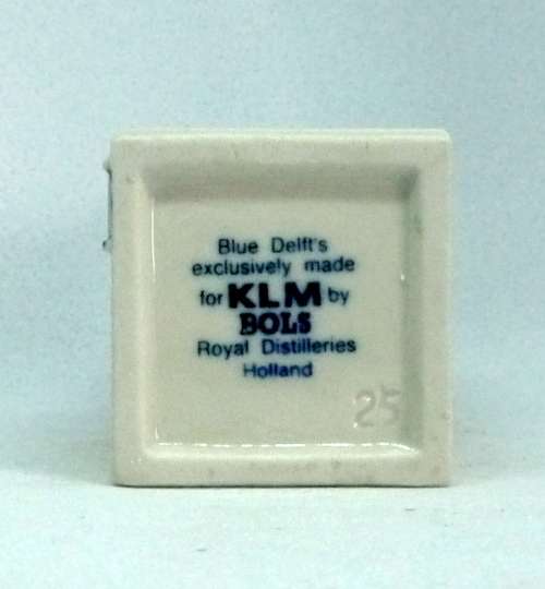 Vintage KLM Blue Delft Dutch Houses. BOLS Amsterdam Miniature Porcelain House #25