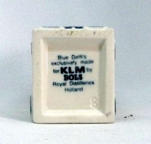 Vintage KLM Blue Delft Dutch Houses. BOLS Amsterdam Miniature Porcelain House #8
