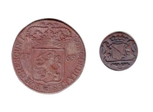 Lot of 2 Van Riebeeck Replica Tokens