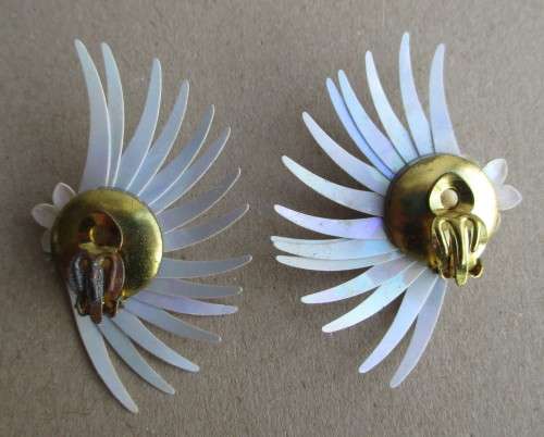 Lovely Stylish Vintage Evening Clip on Earrings. Large.