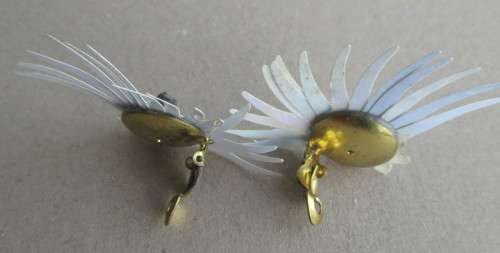 Lovely Stylish Vintage Evening Clip on Earrings. Large.