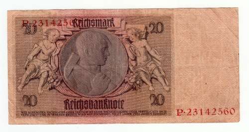 1923 Twenty Reichsmark Note