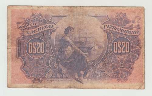 1914 Mozambique Twenty Centavos Banknote
