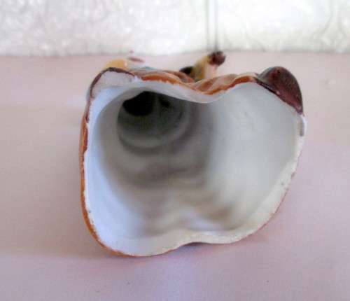 Vintage Unglazed Porcelain Violin playing Clown Figurine. 110mm high. Spotless.