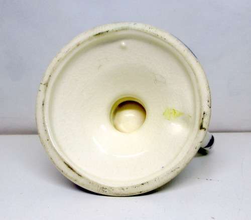 Vintage Taper Candle Holder with Handle Windmill Flowers Delft Blue Holland. 5cm high.