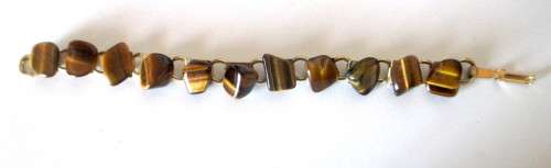 Vintage Tiger`s Eye Chunk Bracelet, 19cm long. Lovely piece.