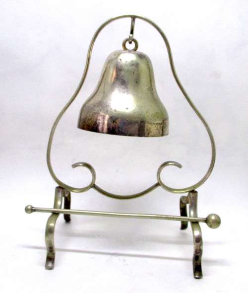Vintage Pre 1950s Silver Yeoman Plated Scroll Stand With Removable Table Gong. Plate worn.