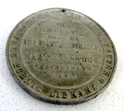 Preston Guild 1882 Earl of Lathom Guild Mayor Commemoration Medallion