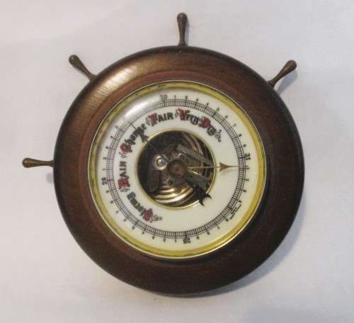 Vintage Nautical Barometer. 130mm diameter. As per photo.