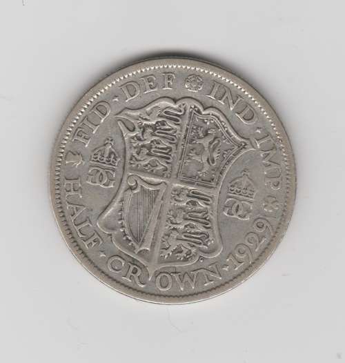 Great Britain 1929 Silver Half Crown Coin.