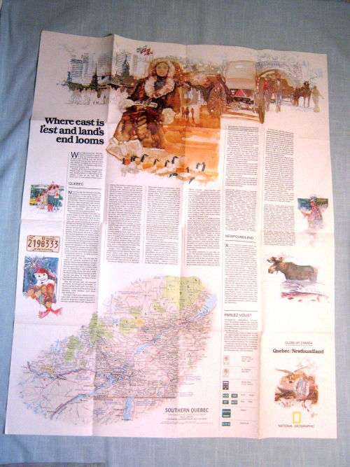 Quebec & Newfoundland (National Geographic Map: Close Up Canada)   January 1, 1980