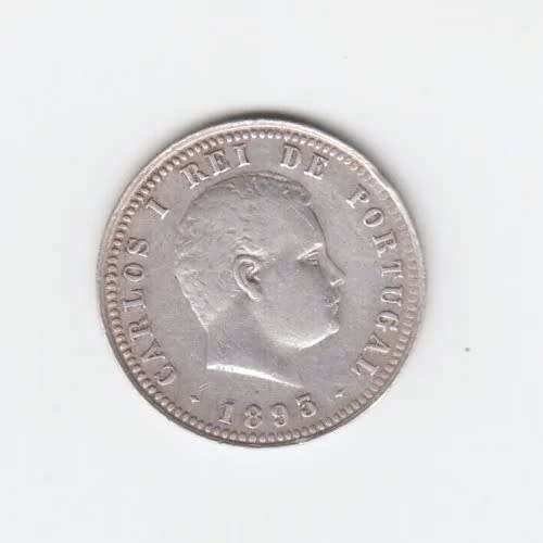 1895 Portugal Silver 100 Reis Coins