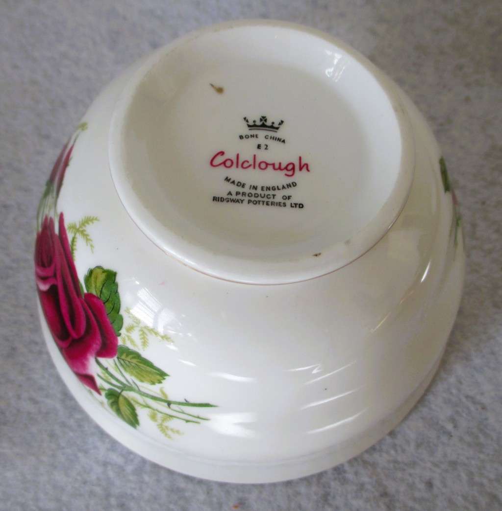 Red Colclough Bone China Roses Sugar Bowl. Spotless.