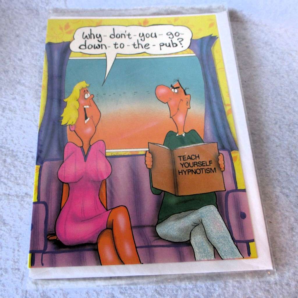 Lot of 4 Humoristic  Birthday cards with envelopes. Sealed.