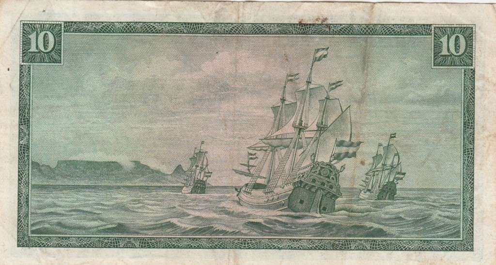 1967 South Africa Ten Rand Banknote. As per scan.