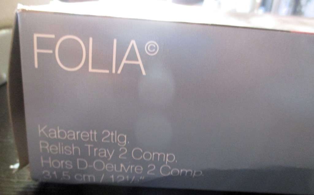 Walther Glass - Hors d`oeuvre set - art deco style double leaf tray - Crystal Germany.  In Box.