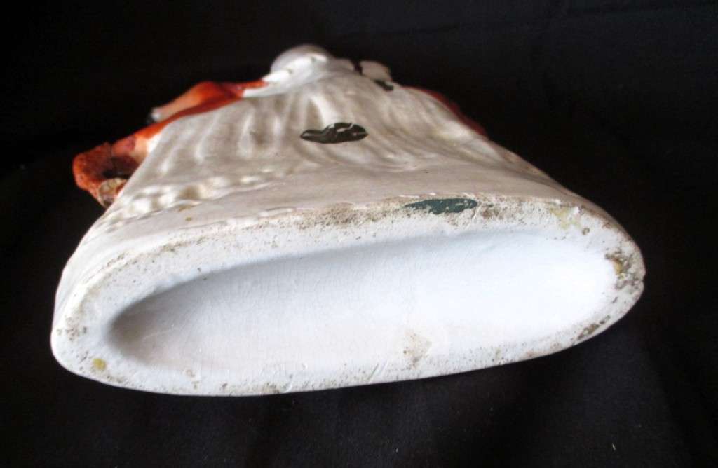 Antique Staffordshire doe/stag spill vase, c. 1870.  RARE Collectable. Fixed. 25x17cm