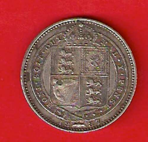 1887 Victoria Silver Shilling  Great Britain