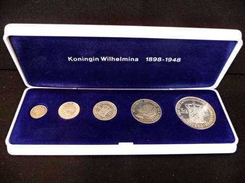Muntset - "De Munten van Koningin Wilhelmina" 1898 - 1948 - Silver - In Original Box