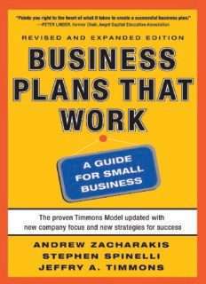 Business Plans that Work: A Guide for Small Business