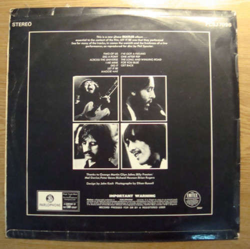 The Beatles - Let It Be (Vinyl LP PCSJ 7096)