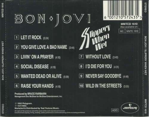 Bon Jovi - Slippery When Wet (CD)