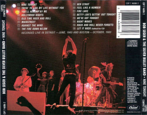Bob Seger and The Silver Bullet Band - Nine Tonight (CD)