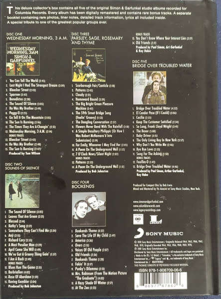 Simon & Garfunkel - The Columbia Studio Recordings 1964-1970 (5 CD Boxset)
