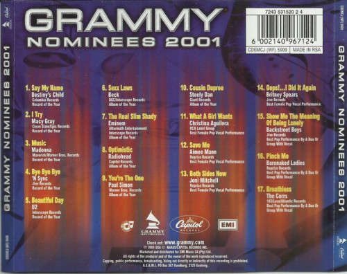 Various - Grammy Nominees 2001 (CD)