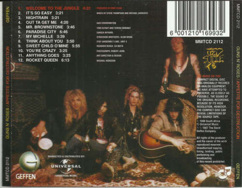 Guns N` Roses - Appetite For Destruction (CD)