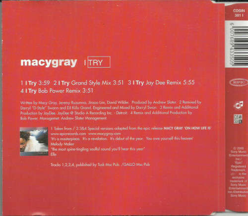 Macy Gray - I Try (CD Maxi Single)