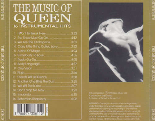 The Gary Tesca Orchestra - The Music Of Queen - 16 Instrumental Hits (I Want To Break Free) (CD)
