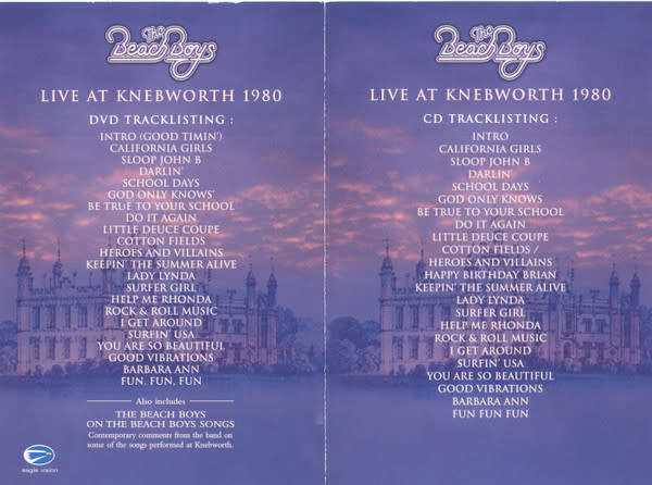 The Beach Boys - Live At Knebworth 1980 (2 Disc: DVD + CD Collectors` Edition)