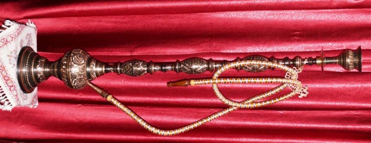 Hubbly Bubbly Large Brass (Height 155cm)