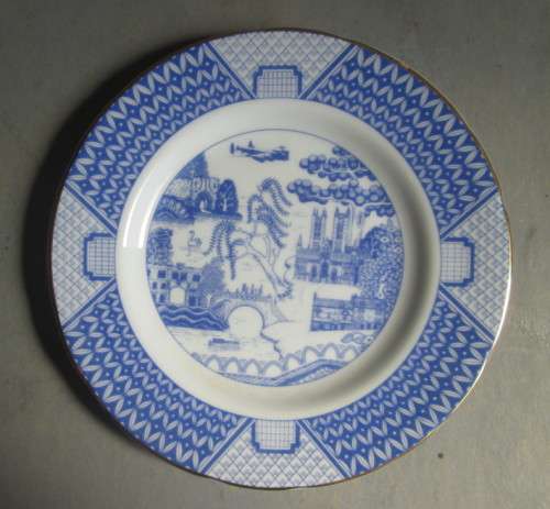 BLUE WILLOW SIDE PLATE 17 CM by PYRAMID POTTERY, ENGLAND