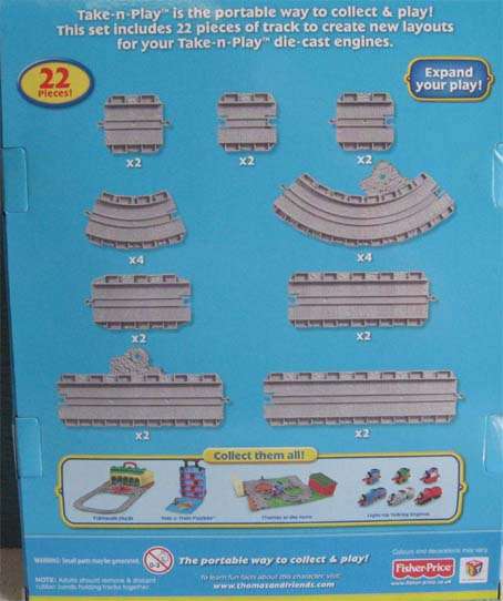 THOMAS & FRIENDS - STRAIGHT & CURVED TRACK PACK by FISHER-PRICE, TAKE-N-PLAY