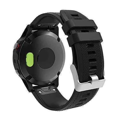 2Pc Silicone Dustproof Charger Port Protector Dust Plug for Garmin Fenix 5S/5/5X, Instinct (Black)