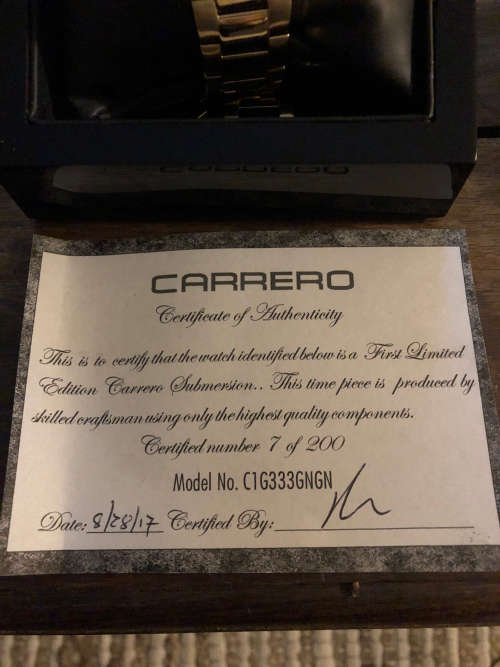 Carrero Submersion Limited Edition