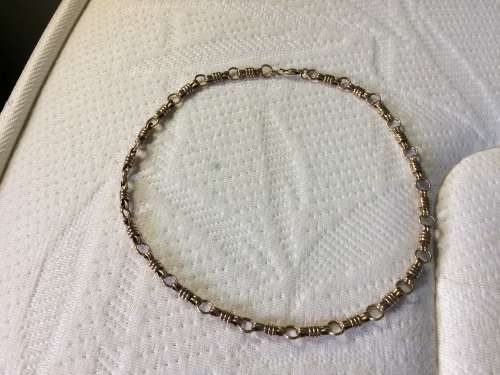 Old 9ct  Rose Gold Ladies necklace -take a peek at this lovely piece