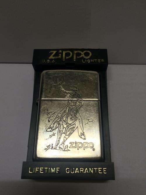 Vintage Used Cowboy Zippo Lighter - R1 no reserve auction