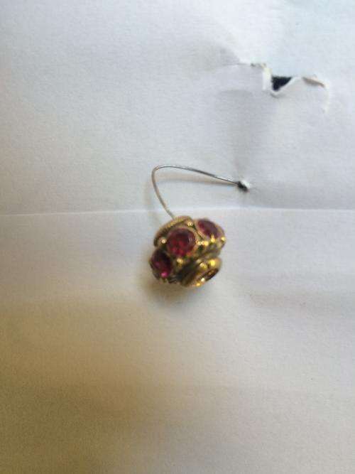 Eastern 9 ct Gold and Ruby Slider ( for a Chain )