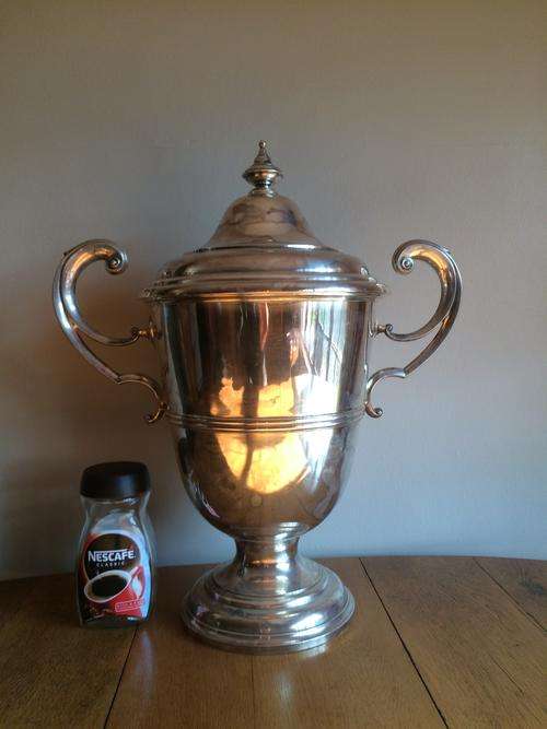 Enormous Sterling Silver Troghy - 58 cms High - take a look