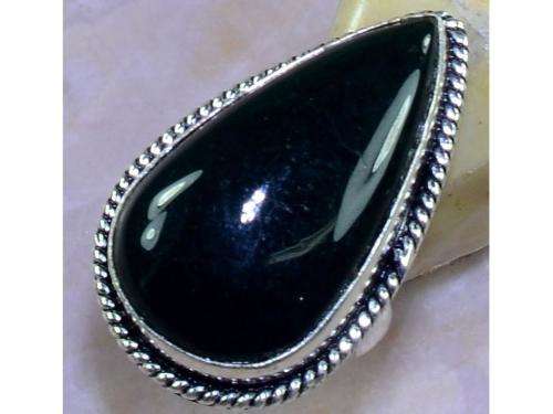 Dark Green Moss Agate Handcrafted Silver Fashion Ring 5¾