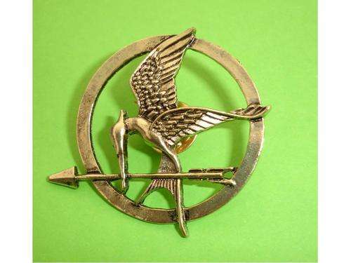 "Hunger Games" Antique Gold Mocking Jay Fashion Brooch