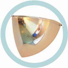 CONVEX SAFETY/SECURITY MIRROR - QUARTER DOME 600x600mm